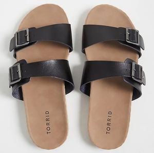 Torrid Faux Leather Dual Strap Espadrille Sandals